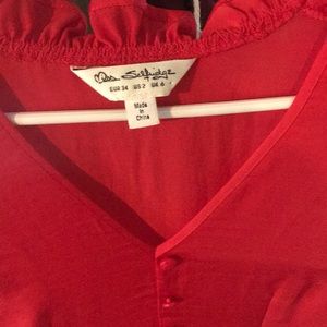 Miss Selfridge dress in lipstick red